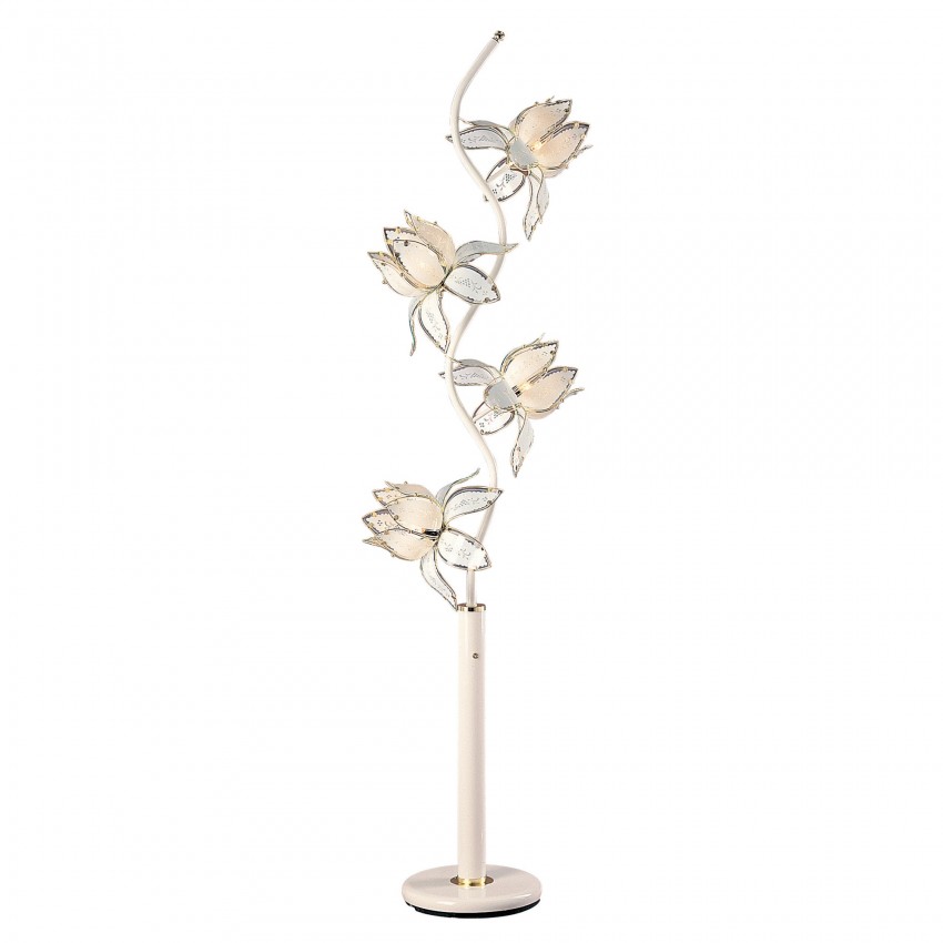 Glass flower floor store lamp